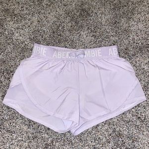 Girls light purple active running shorts